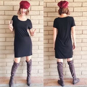 Black Knit Shift Dress